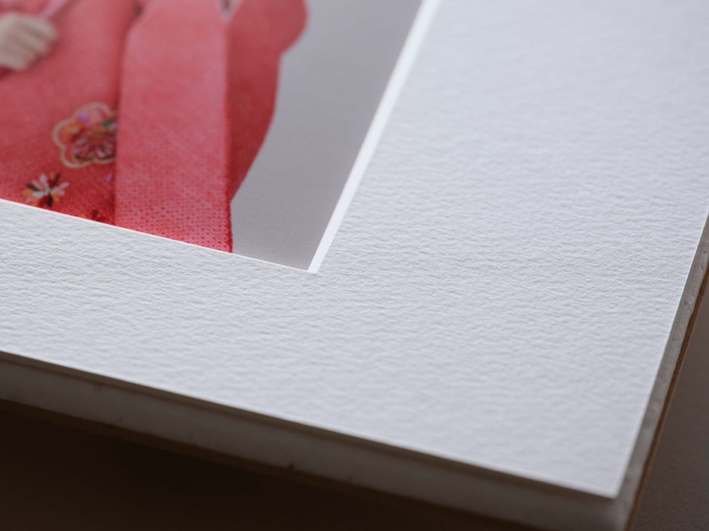 フォトフレームのマット部分、質感クローズアップ